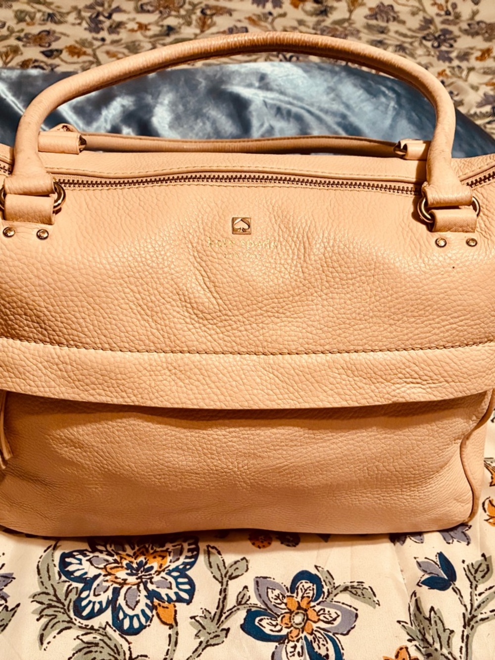 kate spade Pebbled Leather Shoulder Bag - Blush